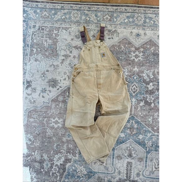 Vintage Carhartt Men’s Double Knee Overalls Size L - Picture 1 of 12